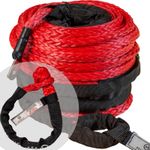 MiolleGear Synthetic Winch Rope Metal Free 3/8" x90' Lab Tested MBS (22500lbs...