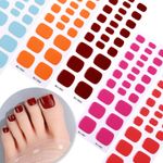2026 Summer Semi Cured Nail Gel Strips Feet Waterproof Toe Nail Gel UV Stickers
