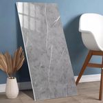 10 Packs Self-Adhesive Grey Marble PVC Cladding Wall Panels for Kitchen Bathroom