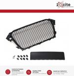 Grill For Audi A4 B8.5 Model 2012-15 Gloss Black Honeycomb Mesh Debadged No PDC