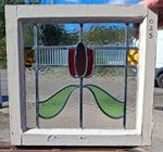ANTIQUE STAINED GLASS WINDOW  025       FREE UK POSTAGE