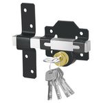 50mm Both Sides Garden Security Gate Lock with Bolt & 5 Keys
