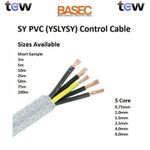 5 Core SY PVC Cable Sizes 0.75mm, 1.0mm, 1.5mm, 2.5mm, 4.0mm, 6.0mm
