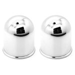 2 x Tow Ball Cover Universal 50mm / 2" Trailer Hitch Ball Protection Chrome