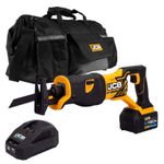 JCB 18V Cordless Reciprocating 1 x 4.0Ah Lit-Ion Battery and charger in 20" Bag