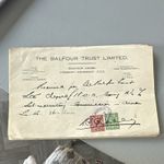 Great Britain George V Business Cover Balfour Trust 1/2d & 1 1/2d