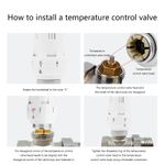 Vertical Thermostatic Control Valves for Radiators ABS Temperature Adjustment