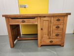 Gorgeous SOLID Oak Computer Desk With Drawers. Collection Only RH13