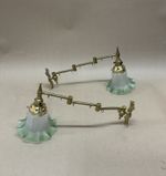 Pair Of Brass Articulated Wall Sconces/Lights Antique C1900