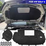 For VW Golf 6 Car Hood Engine Sound Insulation Cotton Pad Thermal Heat Shield #