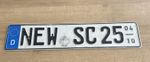 GERMAN LICENSE PLATE - NEW SC 25