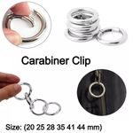 Round Carabiner Clip Push Gate Snap Open Hooks Spring Ring 20 25 28 35 41 44 mm
