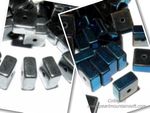 Electroplated Non-Magnetic Hematite Square Beads 6mm - Pack of 25