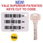 NEW Yale Superior PATENTED Keys Cut to Code (Codes SA-SB-SC)