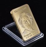 Margaret Thatcher Gold Bar Union Jack Ingot Crown Iron Lady Brexit liz truss UK