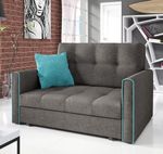 2-Seater Sofa Bed VIVA BIS II with Storage Fabric Springs Modern Comfortable New