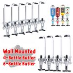 4 to 6 Bottle Optics Wall Mounted Stand Drinks Party Bar Butler Spirits