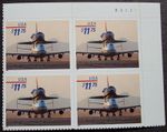 Scott # 3262 - $11.75 Express Mail - Piggyback Space Shuttle - Plate Block of 4