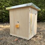 Large Wooden Bumble Bee Nest Box House Habitat Hotel With Zinc Roof & Perch
