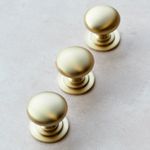 10x Brass Cabinet Knobs Brushed Gold Kitchen Cupboard Handle Door Drawer Pull