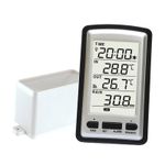 Rain Gauge Rainfall Thermometer with Backlight Temperature Rain Meter Gauge