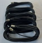 Set of 5 XLR Mic Cables 10m – Long Studio Leads with Rewireable XLR Plugs