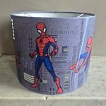 Spider-Man Drum Lampshade for Boys Table Lamp Blue Red Grey Never Used