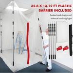 10FT Dust Barrier Poles Set, 4 Pack Telescoping for Interior Construction w/Bag