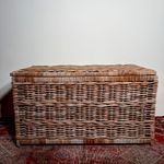Rattan Rectangular Wicker Basket for Toys and Blanket Storage