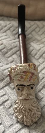 Clay Pipe figural “Jacob” (948) by Maison Gambier. 120-150 yrs old Quality Piece