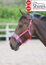 SHIRES LUNGE CAVESSON  FLEECE LINED COMFORT PONY Size Adjustable Fit Pink