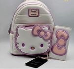 Hello Kitty Quilted Backpack And Wallet Set