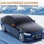 Universal Half Car Cover Windshield Snow Cover Anti-UV Sun Shade Waterproof 