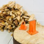 USBB Kindling Axe Duocut Manual Log Splitter Base Blade, Portable, Orange