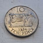 Guernsey 1984 10p Ten Pence Coin - Uncertified Cow Design