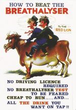 Bamforth Comedy Postcard How to Beat The Breathalyser G-016 Seaside, Drinking
