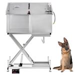 CO-Z 34" 50" Pet Bath Tub Dog Bath Cat Grooming Wash Station Professional Steel