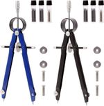 2 pcs Metal Compass for Geometry Math Drafting Circle Compass Drawing Tools