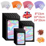 1000Pcs Resealable Mylar Bags Zip Lock Bags Clear Window Bags Smell Proof Bags