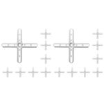 16Pcs Durable Iron Ceiling and Wall Lamp Fixture Mounting Brackets Silver Color