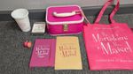 The Marvelous Mrs. Maisel Season 3 Pink Travel Train Case Set + Extras NO DVD'S