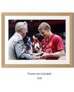 Sir Alex Ferguson & Ole Gunnar Solskjaer Hand Signed Man Utd Dual Photo + COA