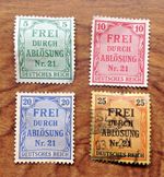 Germany 1903 Mixed Frei Durch Ablosung Stamps. Free UK Postage