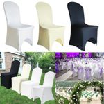 50-100 Chair Covers Spandex Stretch Wedding Banquet Anniversary Party Event Déco