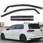 For VW GOLF MK7 2012-2020 5 Door Hatchback Rain Wind Deflectors 4pc Smoke Tinted