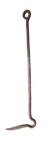 A Victorian Blacksmith Made Iron Gate Hook: 22 Inches Long with Large Hook