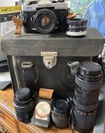 FUJICA AZ-1 35MM SLR CAMERA AND VARIOUS LENSES. ALL UNTESTED. SPARE REPAIR ETC.