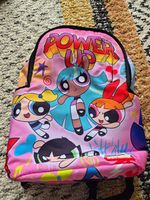 Sprayground Powerpuff Girls Pink Graffiti Backpack Medium Zip Adjustable Strap