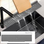 Foldable Silicone Sink Splash Guard Narrow Edge Drain Pad for Kitchen Sinks Bath
