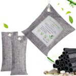3 Pack Natural Air Purifying Bag Reusable Bamboo Activated Charcoal Freshener
